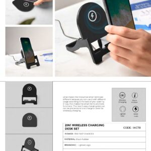 2IN1 Wireless Charging Desk Set