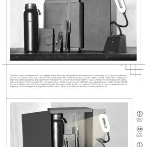 Elegant black office set