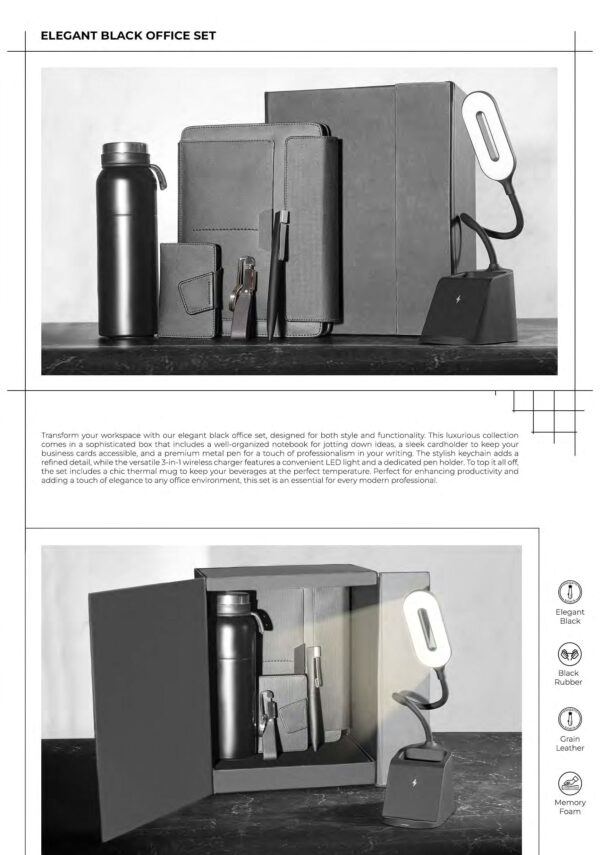 Elegant black office set