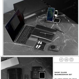 Shiny glass businessman set